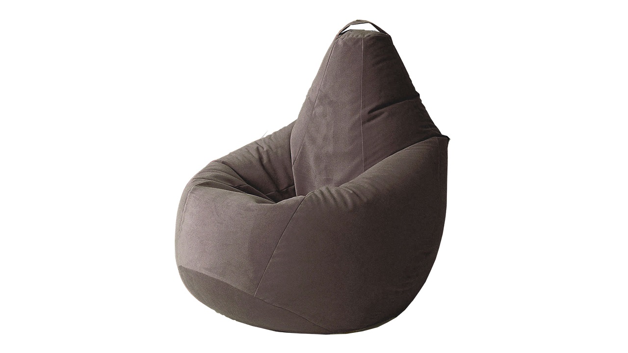 Кресло-мешок Купер XL (велюр коричневый, люкс)