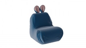 Кресло-мешок Kids Тип 1, велюр пепельно-синий
