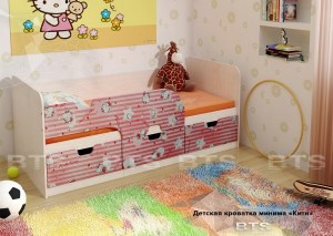Детская кровать Минима, хеллоу китти