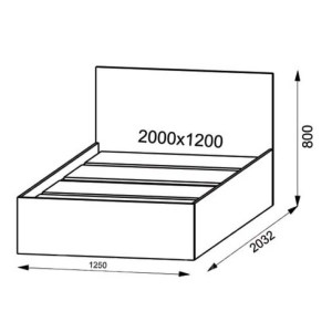 Кровать Ронда КРР 1200.1, схема