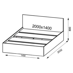 Кровать Ронда КРР 1400.1, схема